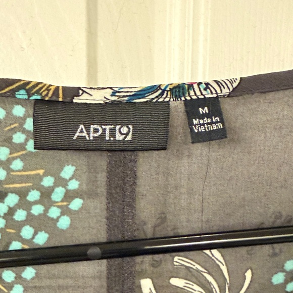 Apt. 9 Black Floral Sheer Blouse - Picture 2 of 4